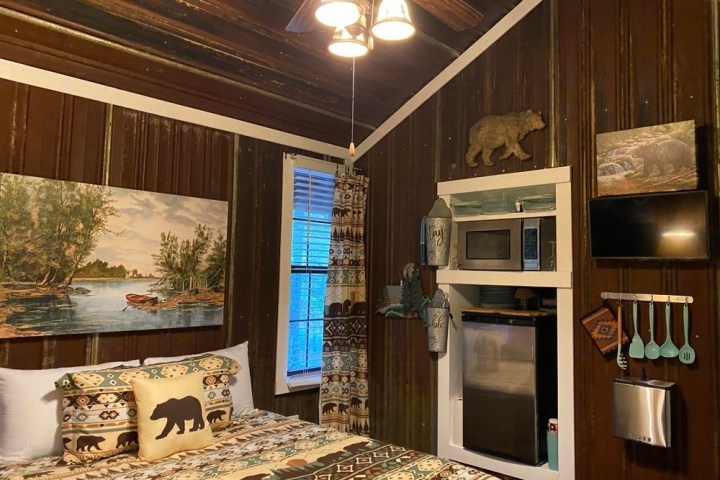 a kitchen with a sink and a window