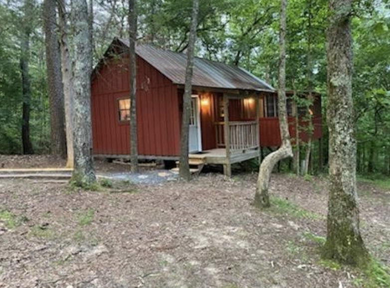 a house in the middle of a forest