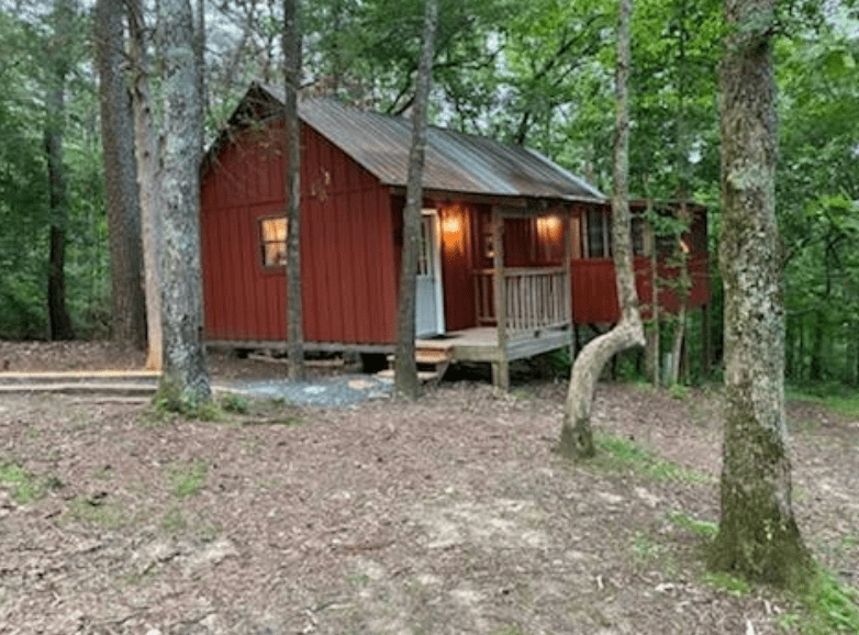 a house in the middle of a forest