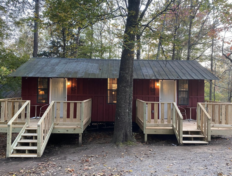 a house with a wooden fence